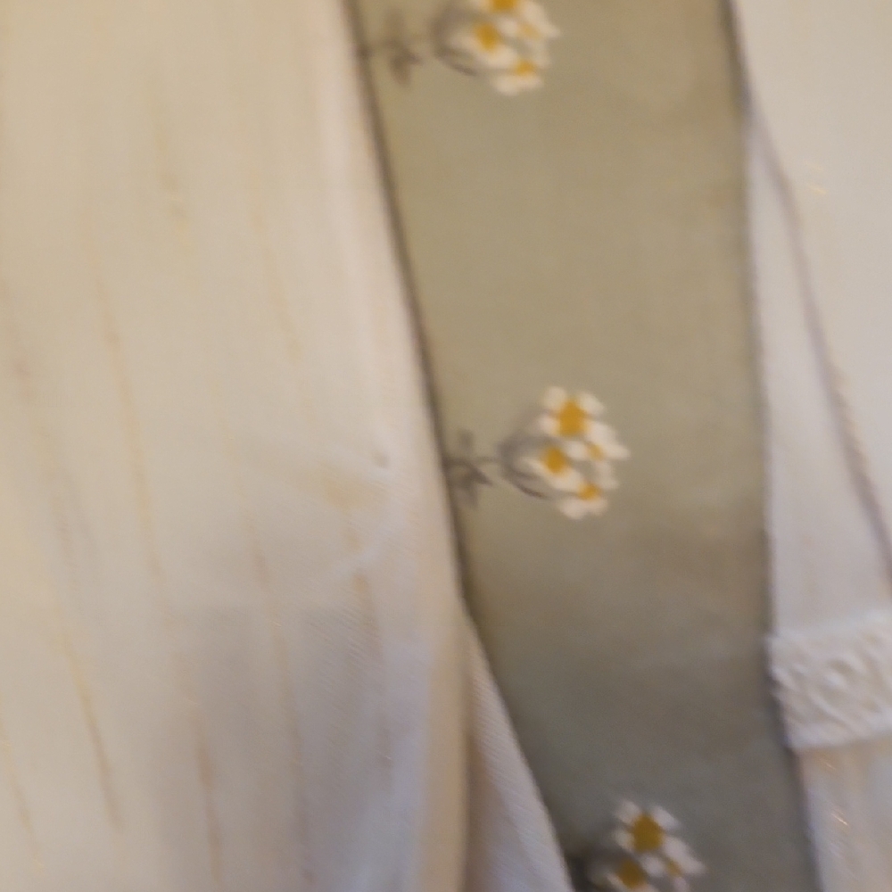 INC International Concepts White Smocked Tie Front Peplum Blouse - Picture 5 of 5